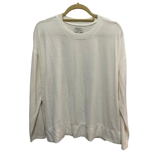 Lucky Brand - NWOT - Black / Grey Heather Crew Neck Sweater; Size L - Picture 1 of 3